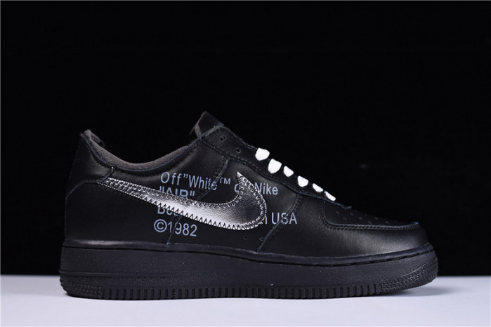 o-w x nike air force 1 07 low black av5210-001