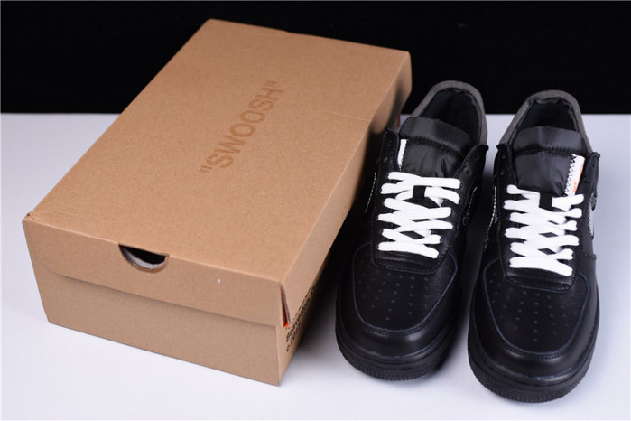 o-w x nike air force 1 07 low black av5210-001