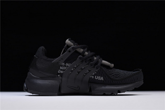 o-w x nike air presto black aa3830-002