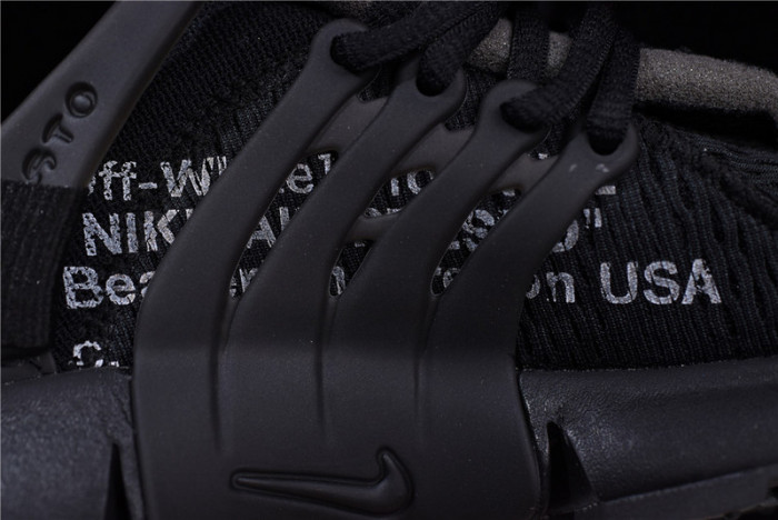 o-w x nike air presto black aa3830-002
