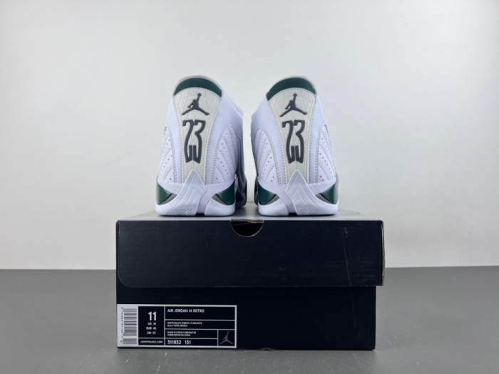 Jordan 14 Retro White Forest Green-311832-131