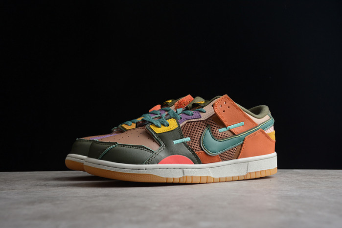 nike dunk low scrap archeo brown-dc9723-001