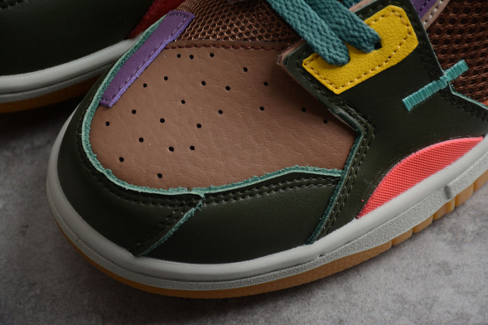 nike dunk low scrap archeo brown-dc9723-001