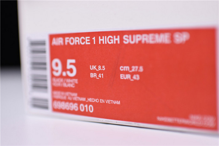 Supreme Nike Air Force 1 High SP Black DS F/W 698696-010