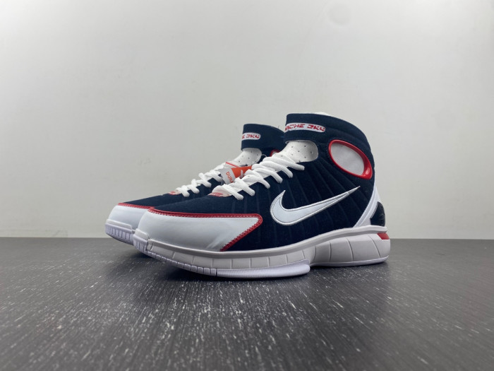 nike air zoom huarache 2k4 navy white red-308475-400
