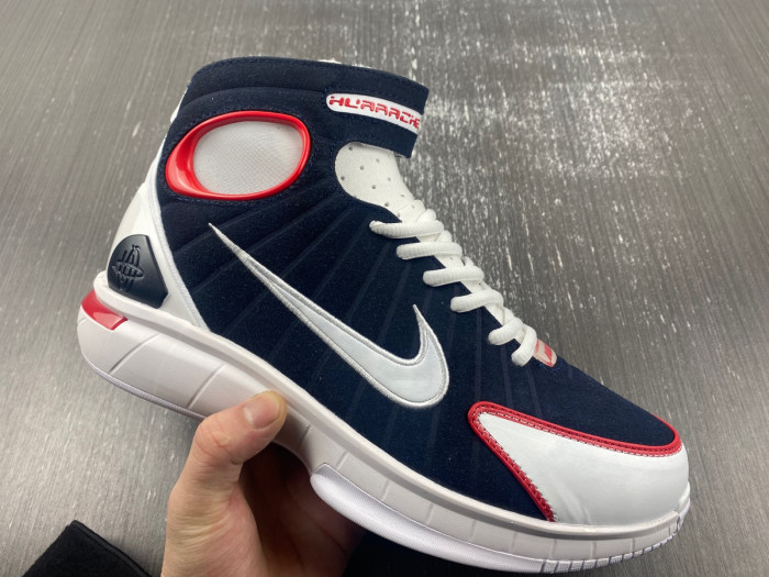 nike air zoom huarache 2k4 navy white red-308475-400