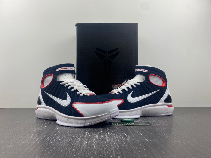 nike air zoom huarache 2k4 navy white red-308475-400