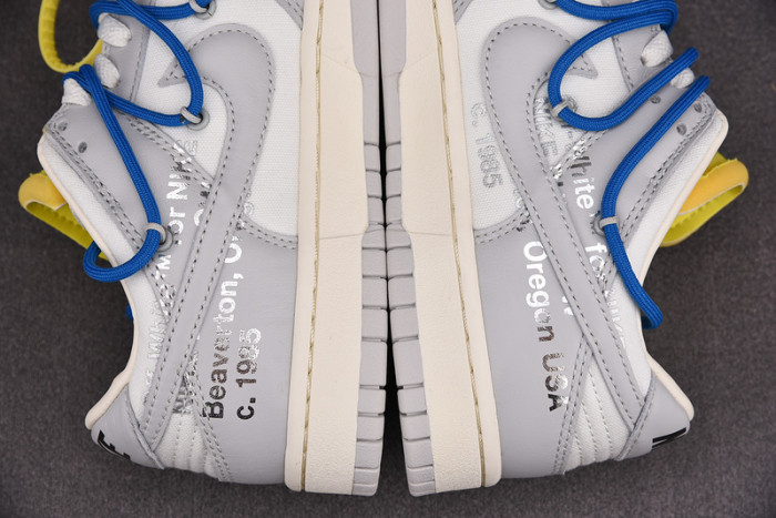 o-w x dunk low “10 of 50” dm1602-112