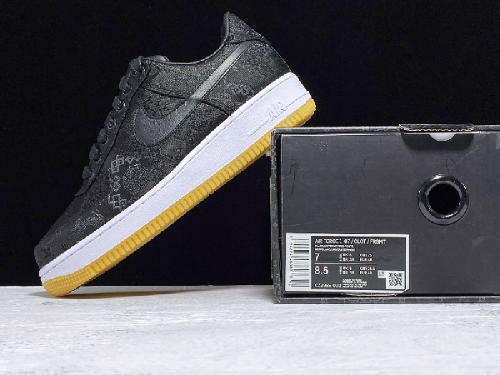 fragment clot nike air force 1 black cz3986-001