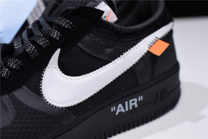 o-w nike air force 1 low black ao4606-001