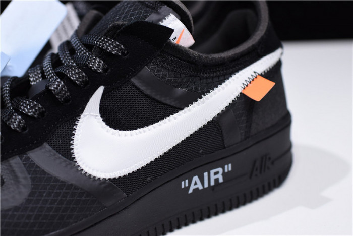 o-w nike air force 1 low black ao4606-001