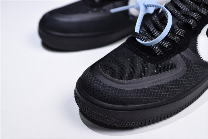 o-w nike air force 1 low black ao4606-001