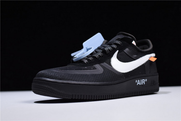 o-w nike air force 1 low black ao4606-001