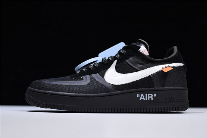 o-w nike air force 1 low black ao4606-001