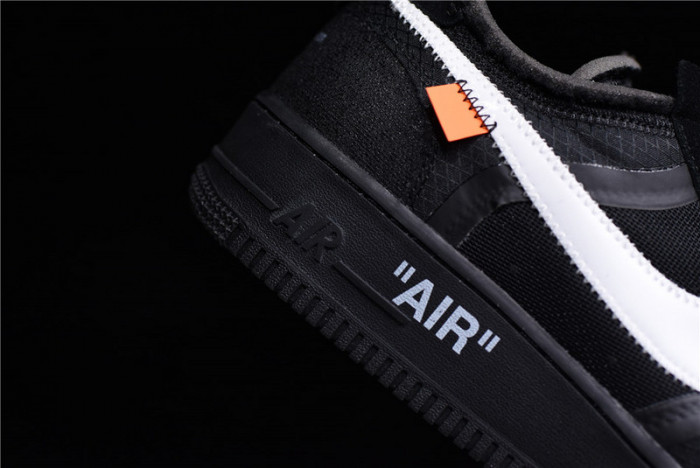 o-w nike air force 1 low black ao4606-001