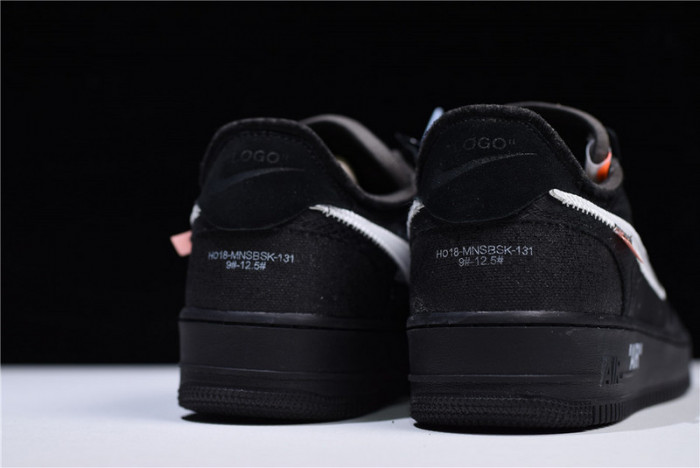 o-w nike air force 1 low black ao4606-001