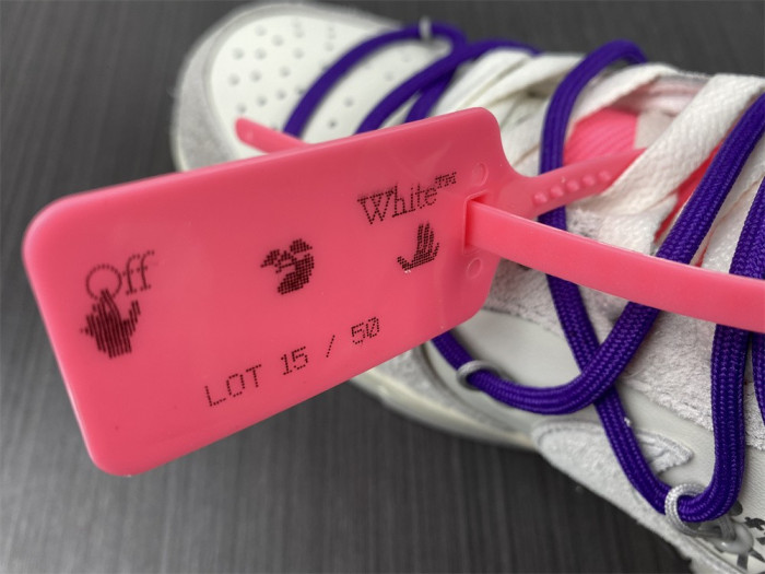 nike dunk low off-white lot 15- dj0950-101