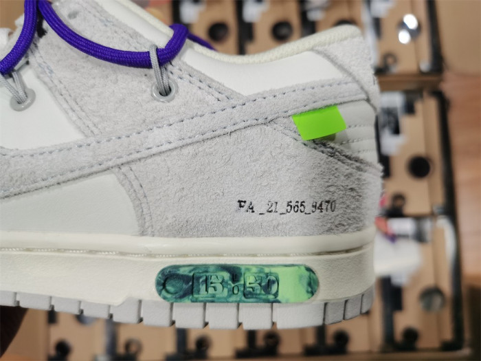 nike dunk low off-white lot 15- dj0950-101