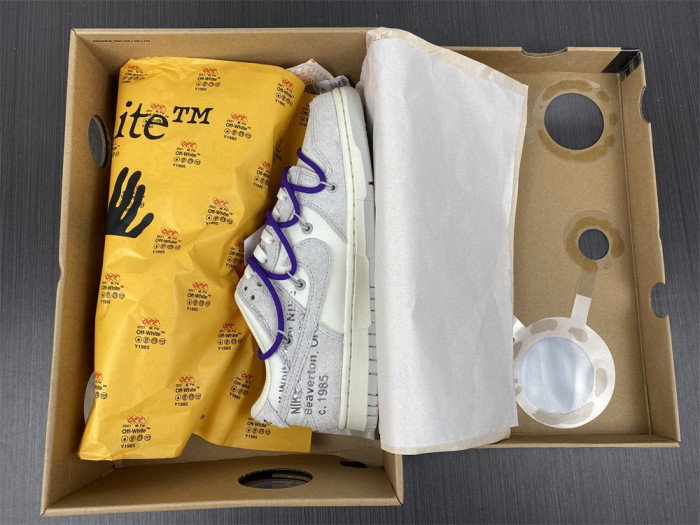 nike dunk low off-white lot 15- dj0950-101