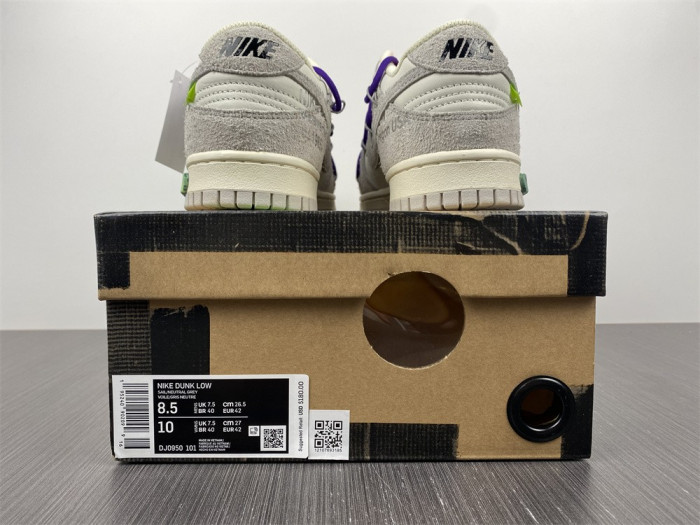 nike dunk low off-white lot 15- dj0950-101