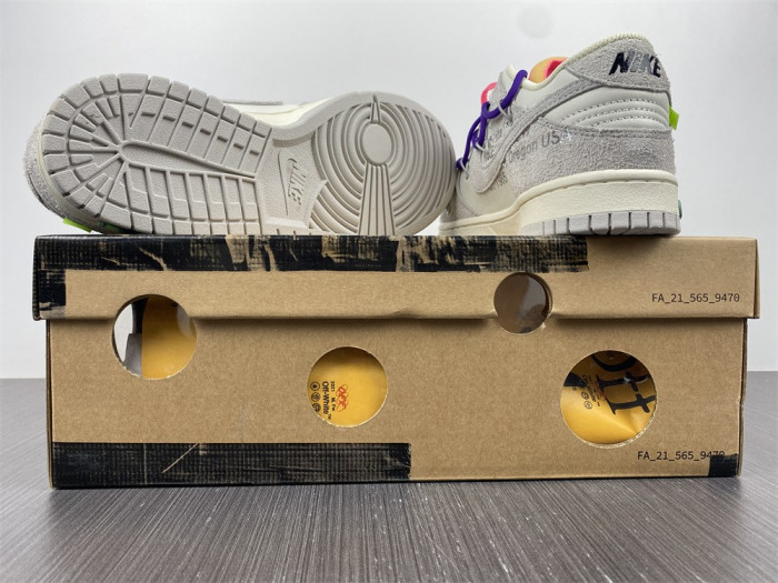 nike dunk low off-white lot 15- dj0950-101