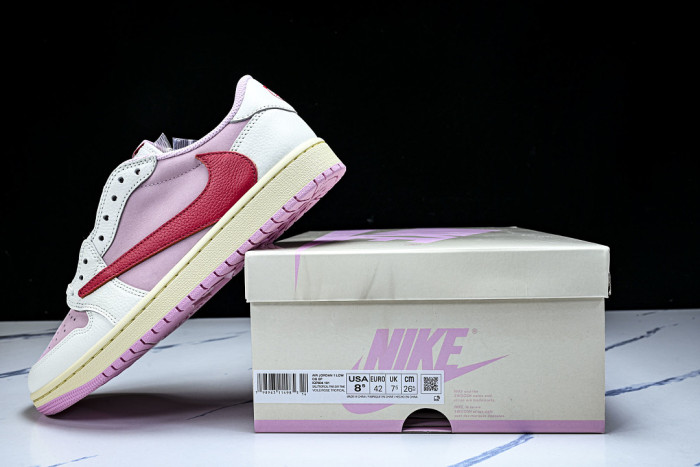 Air Jordan 1 Retro Low OG SP Travis Scott Shy Pink -IQ7604-101