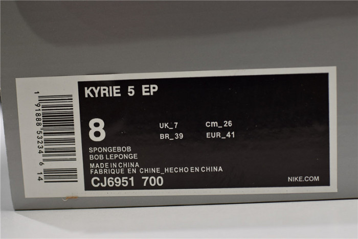 kyrie 5 spongebob squarepants cj6951-700