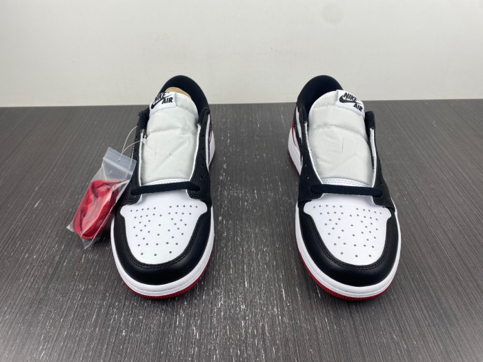 air jordan 1 low og “black toe” white/ black-varsity red 555088 125